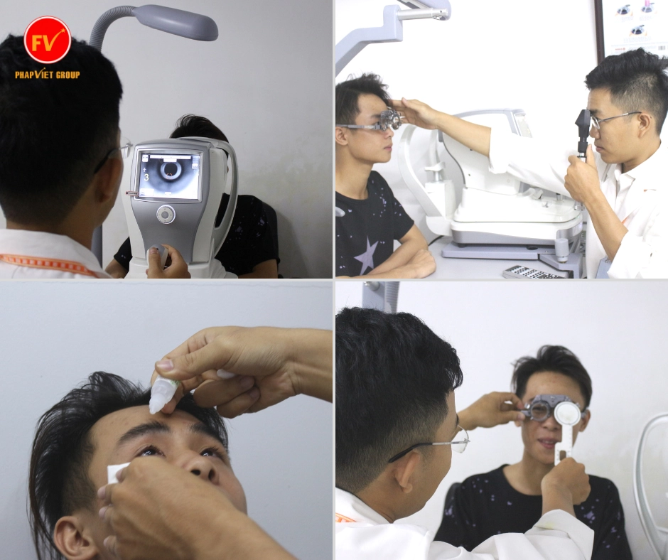 Hình ảnh đo thi lực tại Pháp Việt  